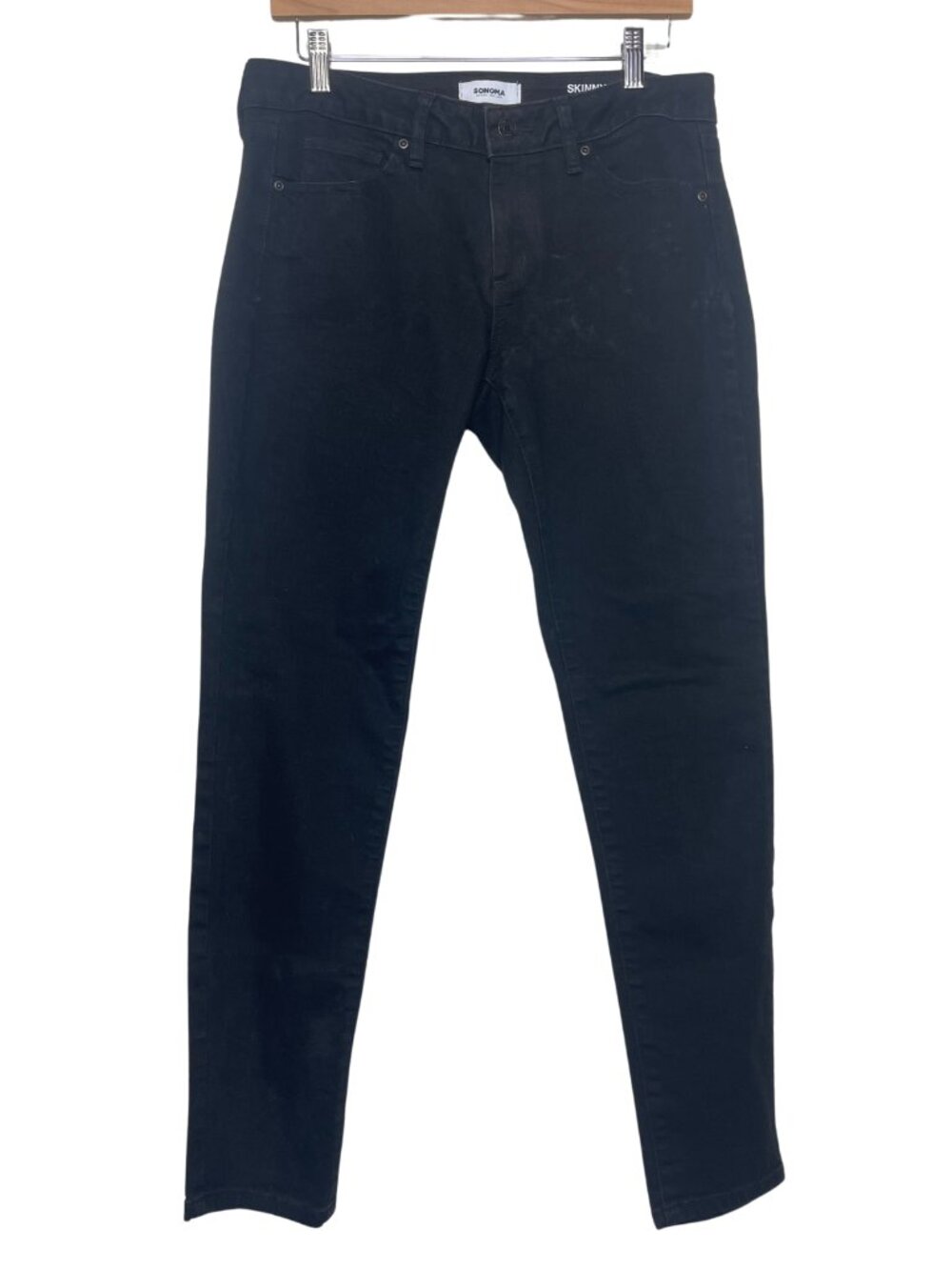 Sonoma Goods For Life Black Skinny Denim Jeans Mid Rise Size 10